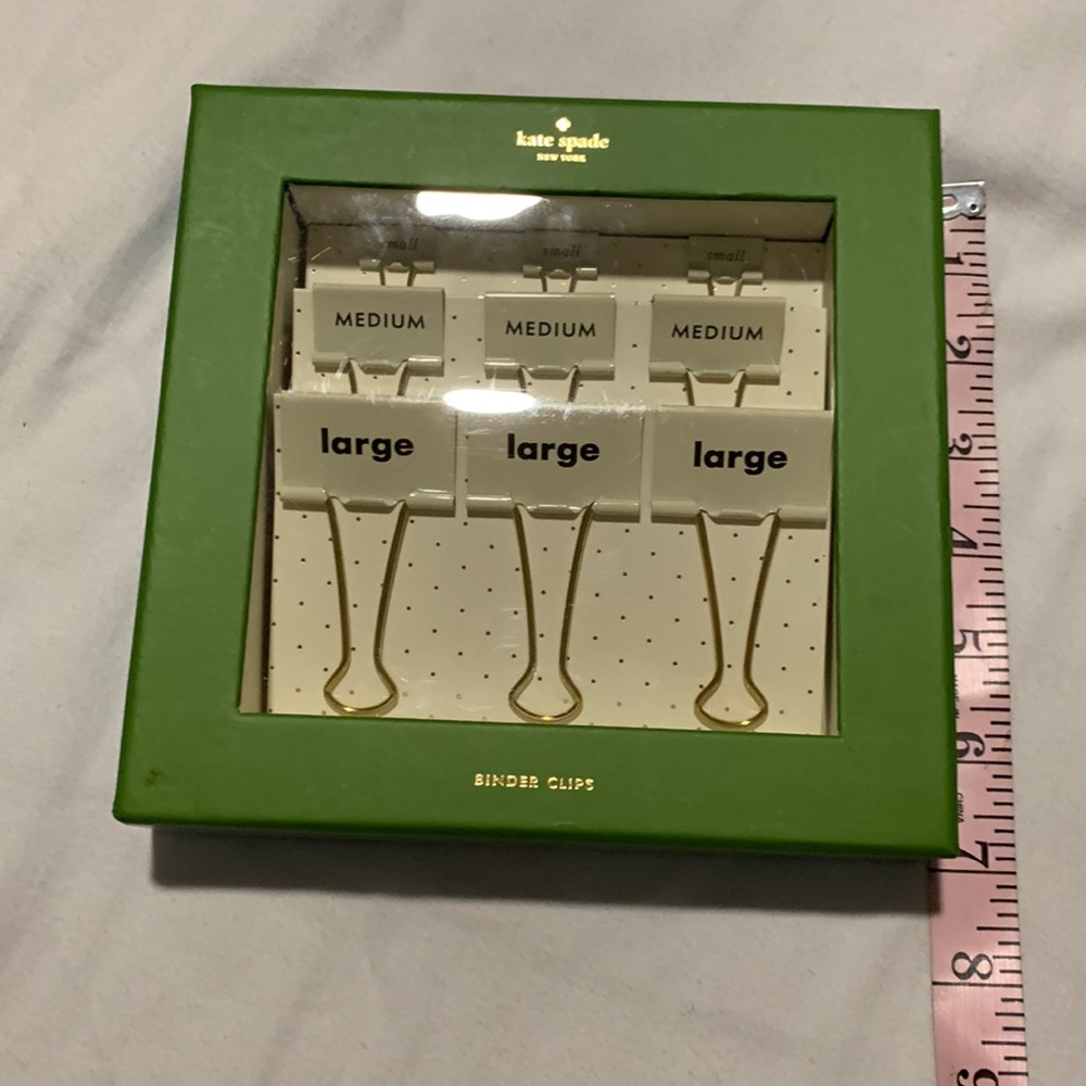 Kate Spade ♠️ Binder Clip Set - Picture 7 of 11